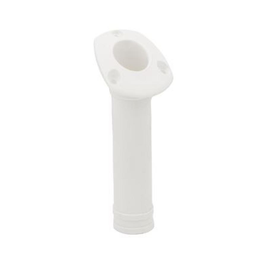 Wht Flush Mnt Rod Holder / 30 Deg Plastic