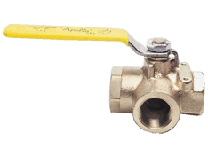 1 IN 3-WAY BALL VALVE / W/ SS HANDLE