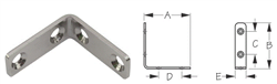 2-3/8 Ss Angle Brackets / 2pk