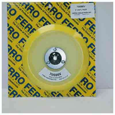 6IN MED VINYL SANDING PAD / 5/16-24 THREAD