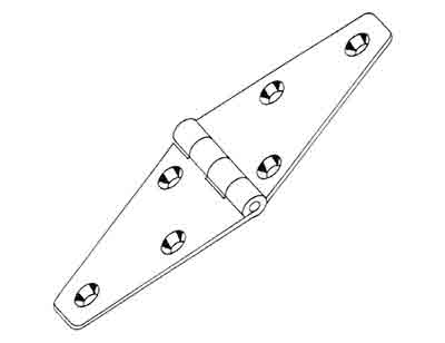 6IN SS STRAP HINGE